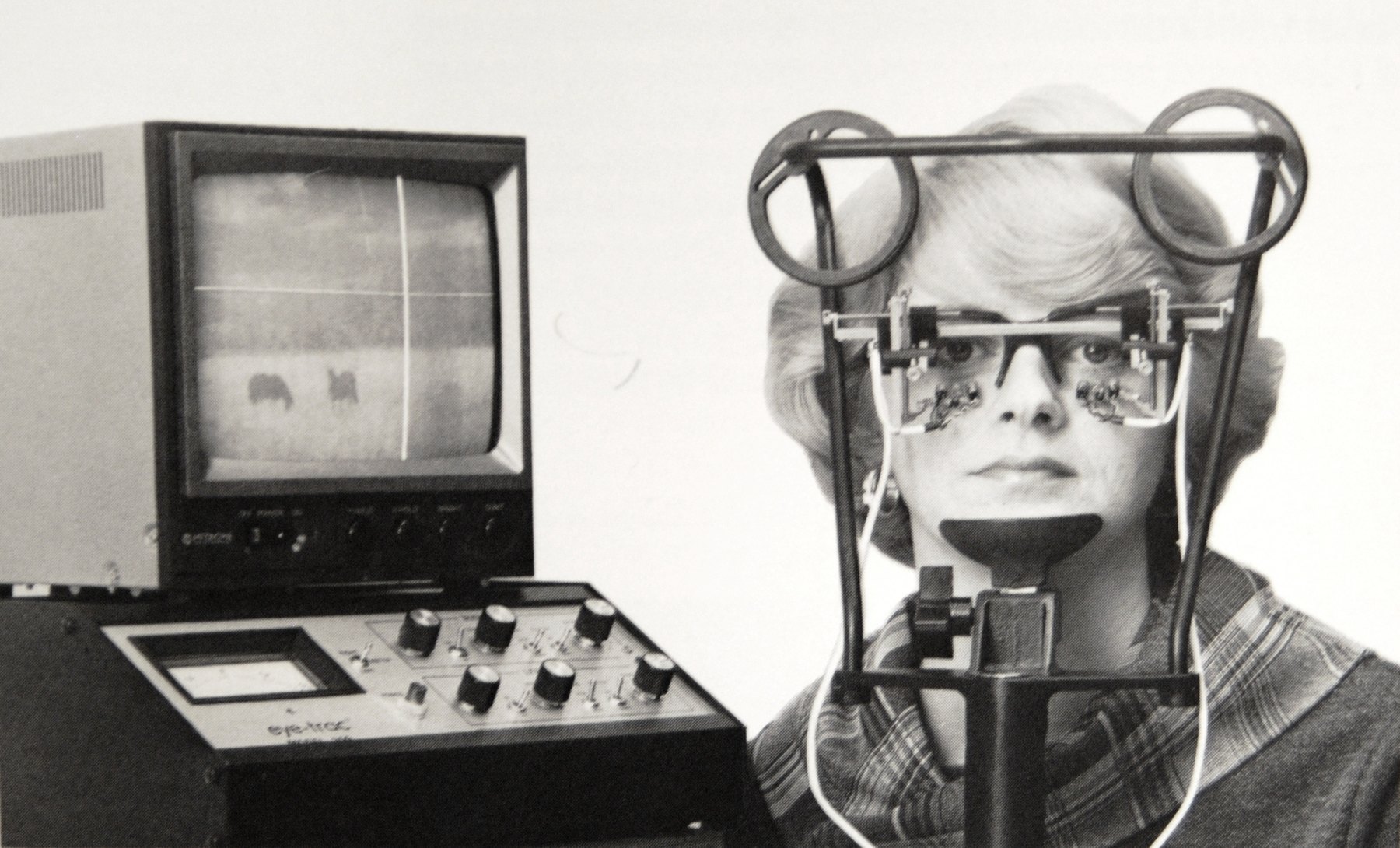 An early Applied Science Laboratories eye tracker, the ASL Model 200